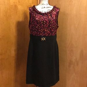 Stylish black & cheetah print Tahiri Dress